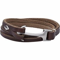 Bracelet Fossil Man Anchor in Leather JF02205040 - JF02205040